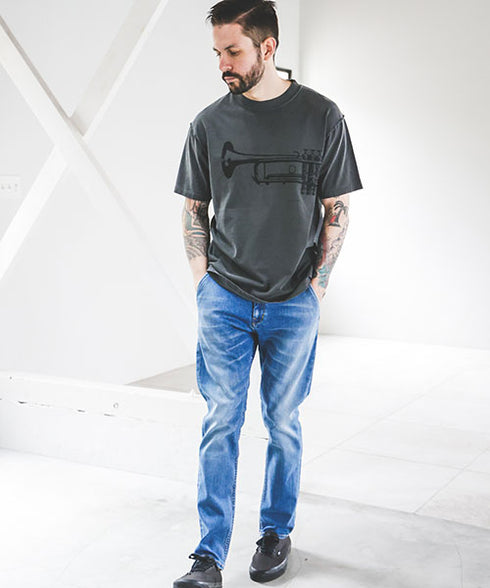 MR.OLIVE / SUPER STRETCH DENIM / USED WASH SLIM PANTS / ミスターオリーブ スーパーストレッチデニム / ユーズドウォッシュ スリムパンツ